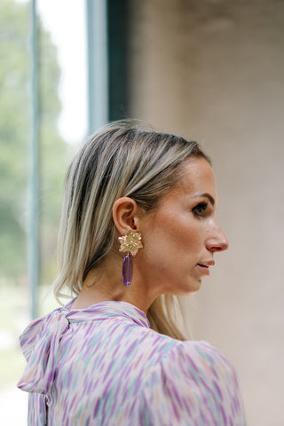 Amelie Earrings Lilac