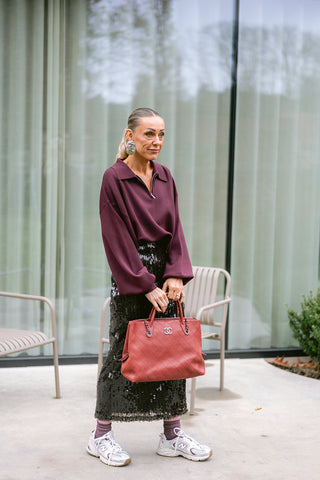 Ami Knit Polo Burgundy