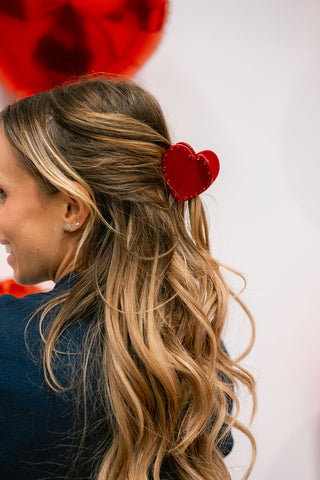 Amore Hair Clip Red