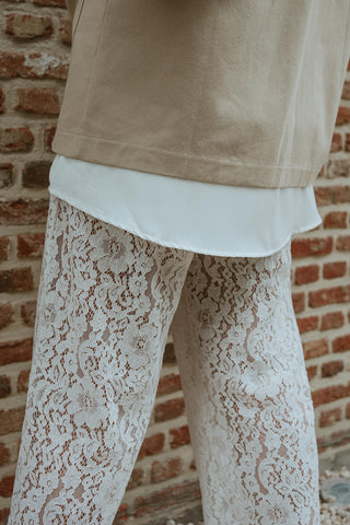 Annefleur Lace Trousers White