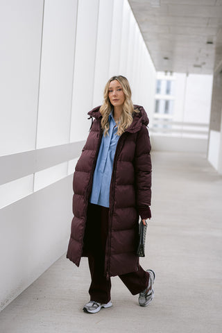 Arie Coat Burgundy