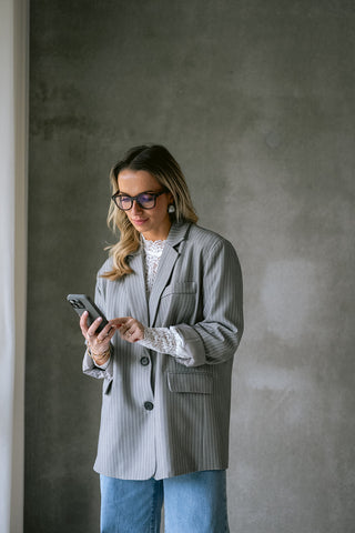 Arle Oversized Blazer Grey