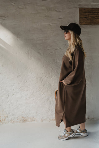 Aurelie Sweater Dress Brown