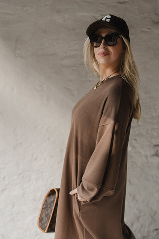 Aurelie Sweater Dress Brown