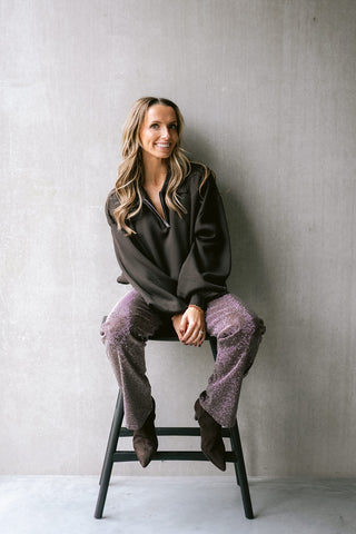 Avelina Strass Trousers Brown