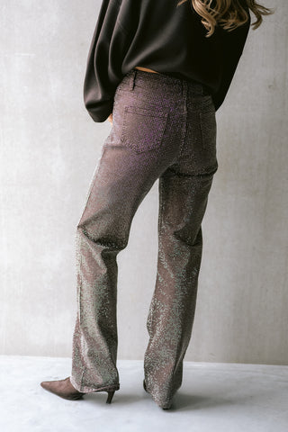 Avelina Strass Trousers Brown