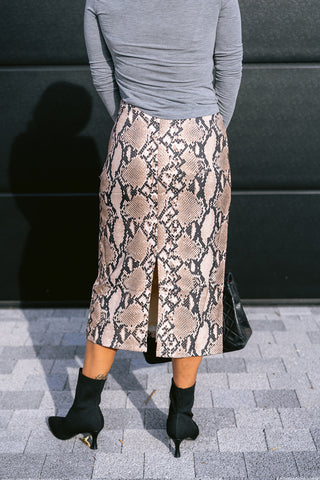 Azoryn Snake Skirt Brown