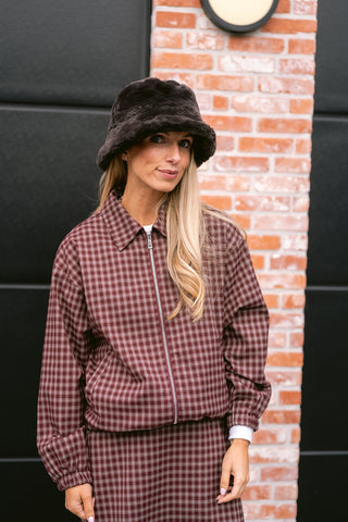 Baku Faux Fur Hat Brown