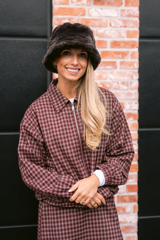 Baku Faux Fur Hat Brown