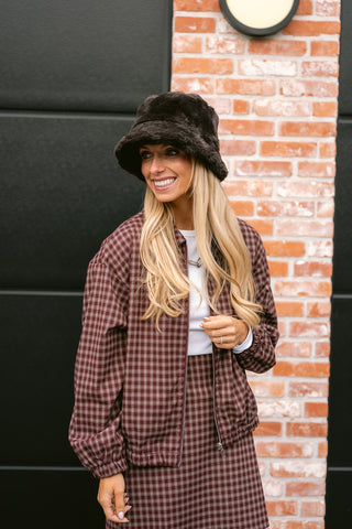 Baku Faux Fur Hat Brown