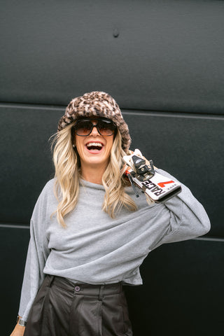 Baku Faux Fur Hat Leopard