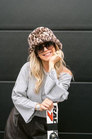 Baku Faux Fur Hat Leopard