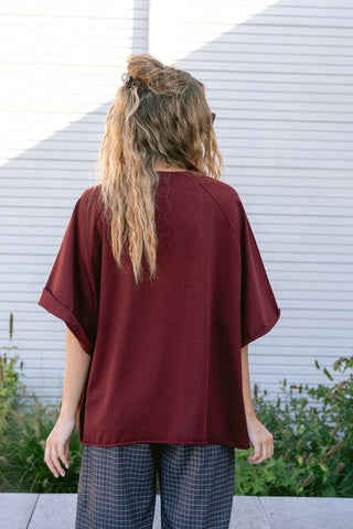 Ballie Oversized T-shirt Burgundy