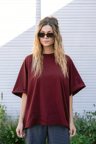 Ballie Oversized T-shirt Burgundy