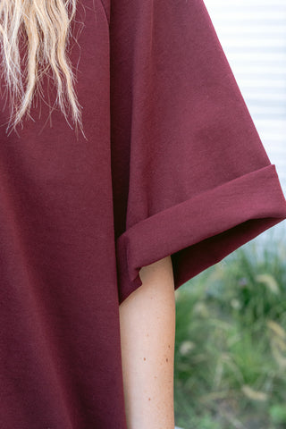 Ballie Oversized T-shirt Burgundy