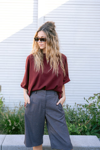 Ballie Oversized T-shirt Burgundy