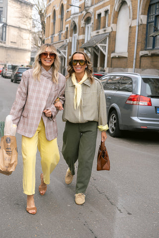 Bassie Blazer Beige Checkered