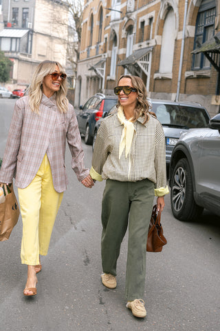 Bassie Blazer Beige Checkered