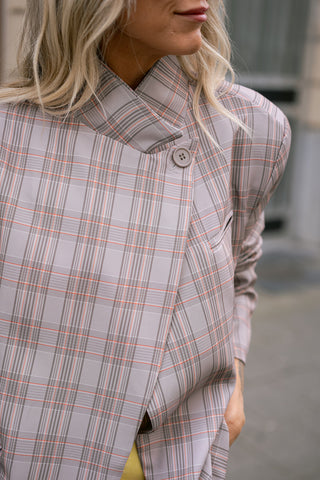 Bassie Blazer Beige Checkered