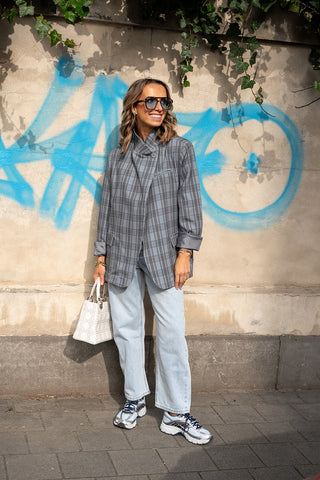 Bassie Blazer Light Blue Checkered