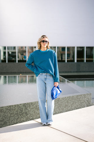 Battista Sweater Striped Blue