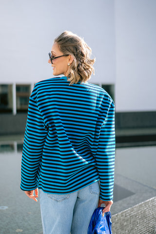 Battista Sweater Striped Blue