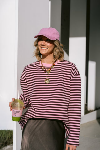 Battista Sweater Striped Pink
