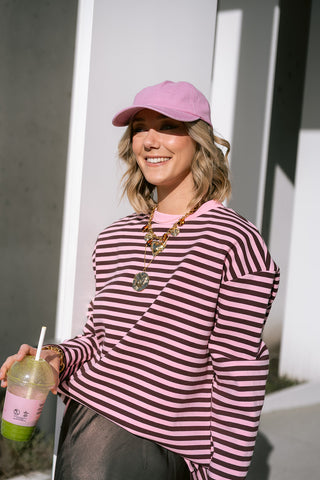 Battista Sweater Striped Pink