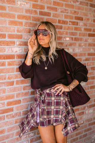 Beatrice Long Sleeve Pullover Burgundy