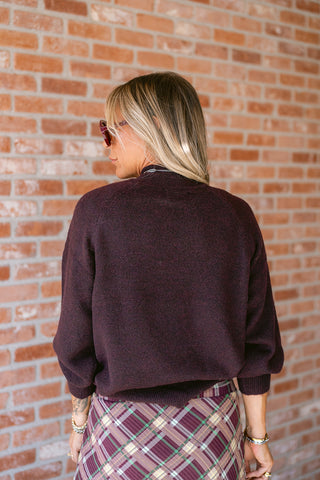 Beatrice Long Sleeve Pullover Burgundy
