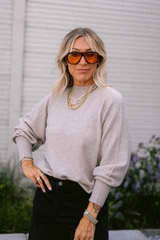 Beatrice Long sleeve Pullover Creme