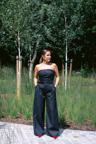 Becky Denim Jumpsuit Navy