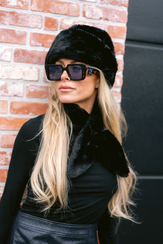 Benedicte Hat Faux Fur Black