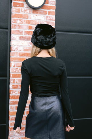 Benedicte Hat Faux Fur Black