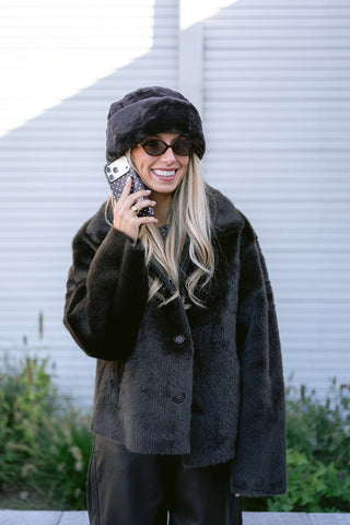 Benedicte Hat Faux Fur Brown