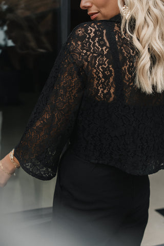 Cammi Lace Shirt Black