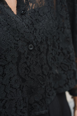 Cammi Lace Shirt Black