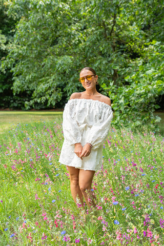 Bloomette Dress White