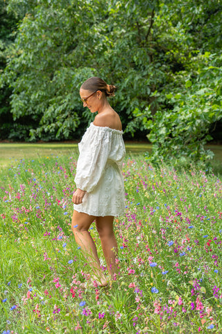 Bloomette Dress White