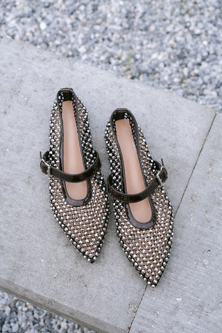 Bouchon Flats Brown Strass