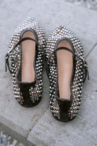 Bouchon Flats Brown Strass