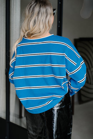 Calisty Striped T-shirt Blue