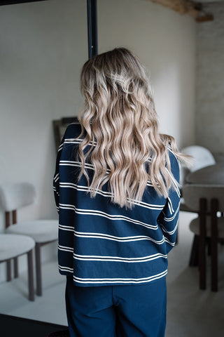 Calisty Striped T-shirt Navy