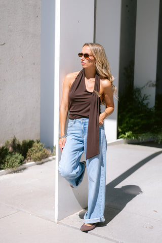Calynde Top Brown