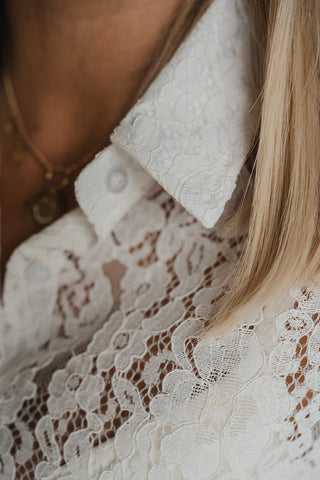 Cammi Lace Shirt White