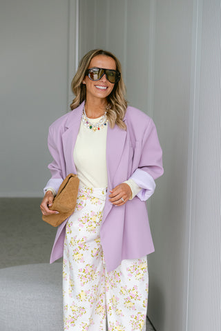 Capri Floral Trousers Pink