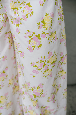 Capri Floral Trousers Pink