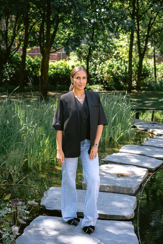 Celandine Denim Trousers Strass Blue