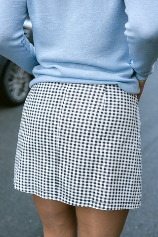 Clarie Mini Skirt Black and White