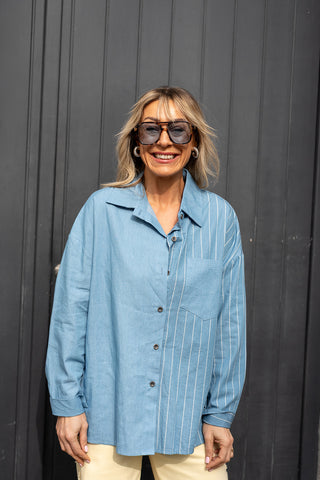 Claudette Denim Blouse